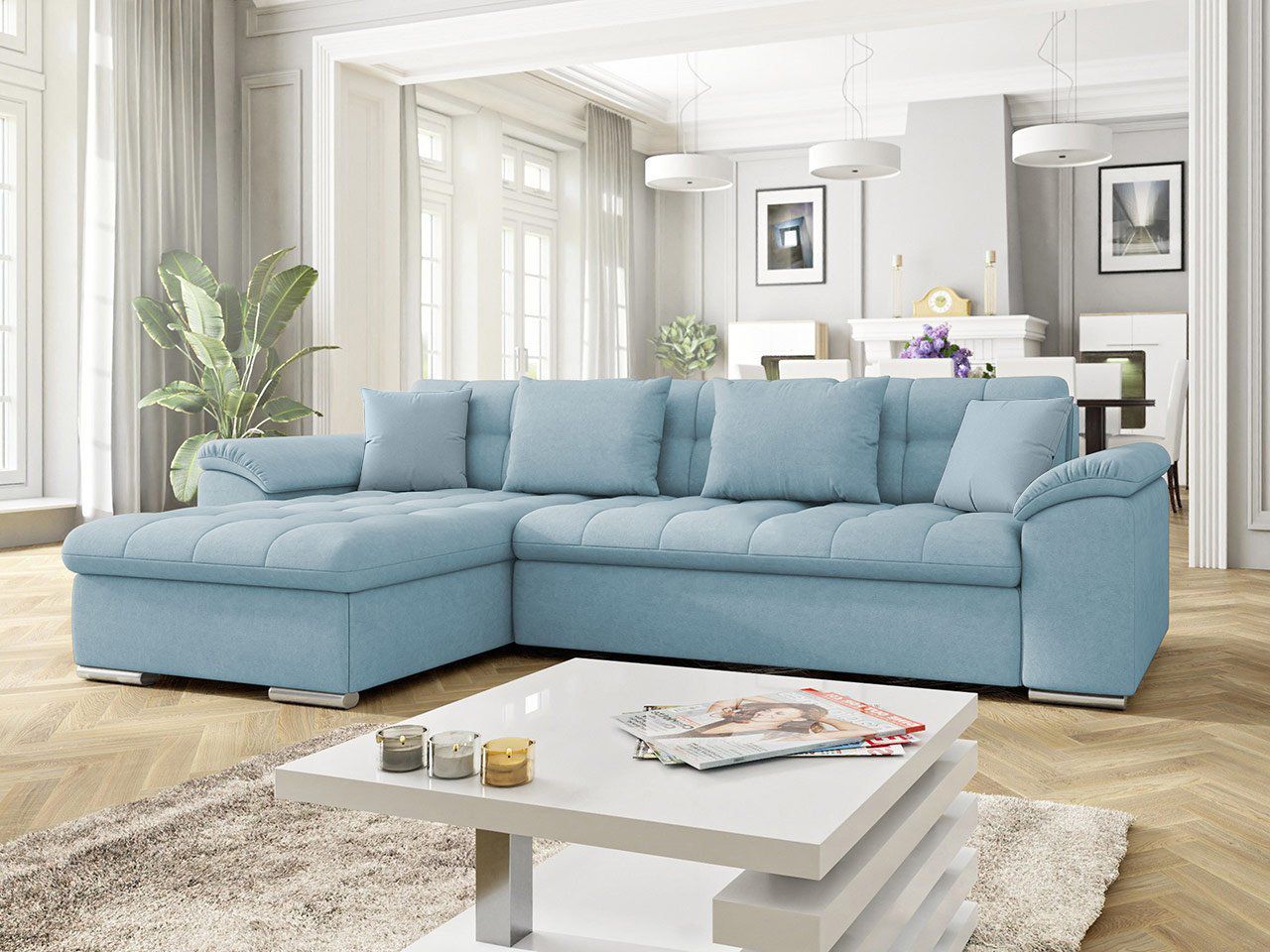 Derby Corner Sofa Bed With Storage K31, Corner Side Facing Sofa: Left Corner