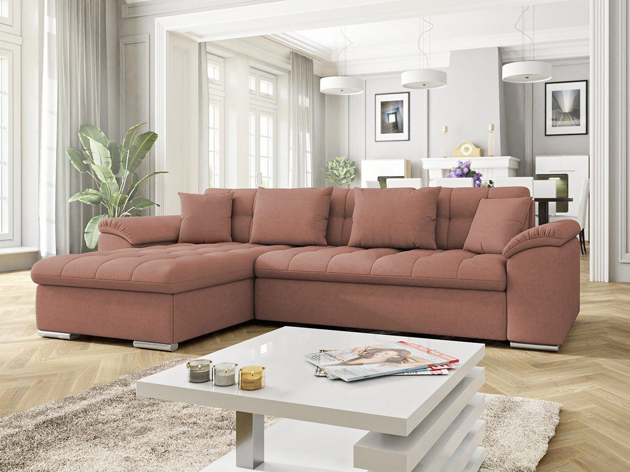Derby Corner Sofa Bed With Storage K29, Corner Side Facing Sofa: Left Corner