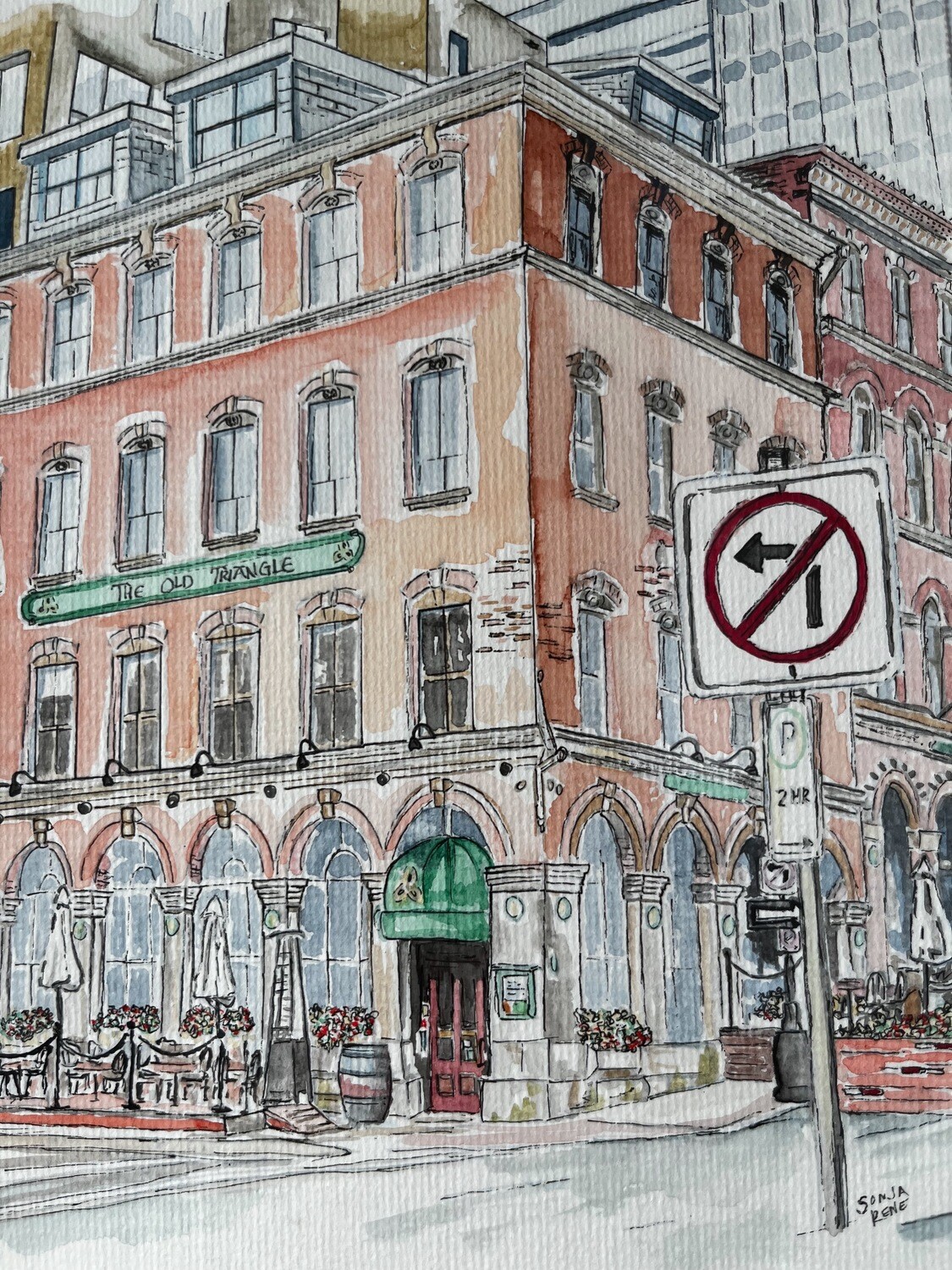 Old Triangle Halifax Original Watercolour