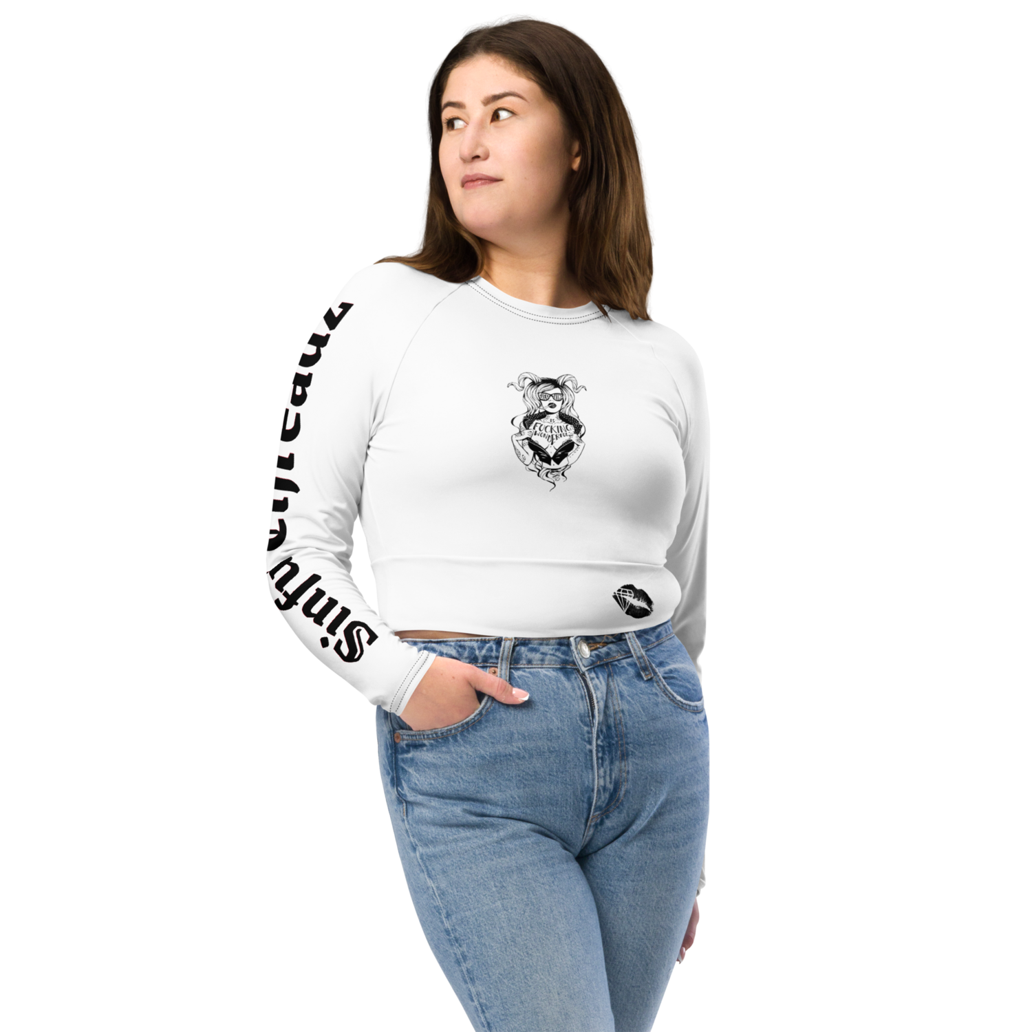 long-sleeve crop top