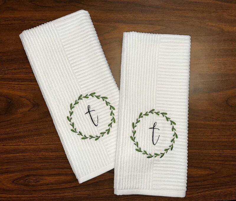 Monogram Hand Towel, Embroidered Design Hand Towel