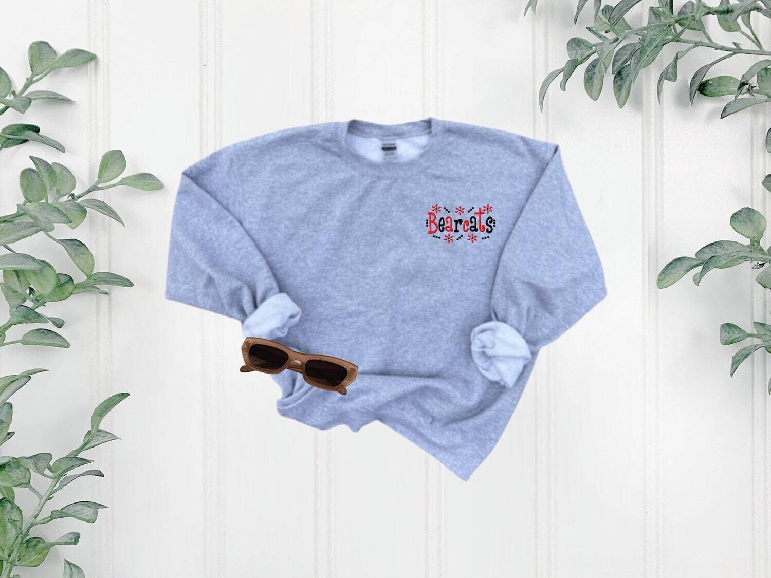 Adult Embroidered Sweatshirt, Bearcats Design