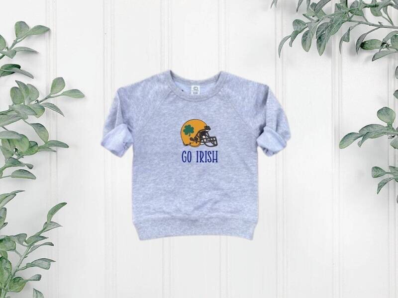 Irish Football Embroidered Kids Sweatshirt, Infant/Toddler/Youth Sweatshirt