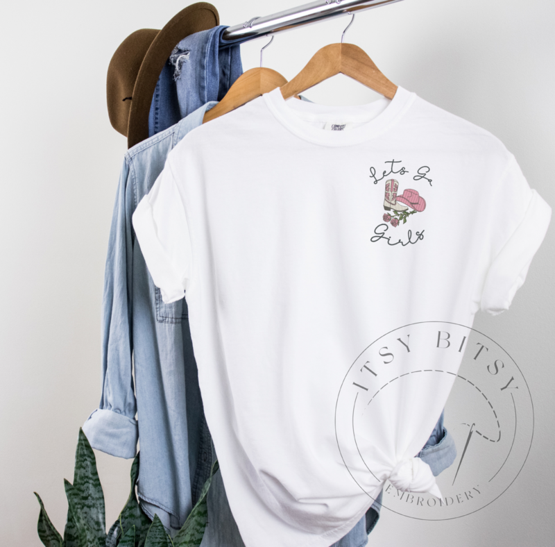 Adult Embroidered T-shirt, Let’s Go Girls Embroidered T-shirt