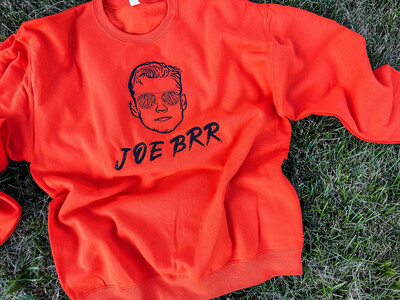 Joe Brr Orange Embroidered Sweatshirt