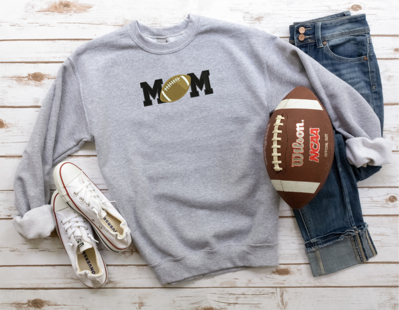 Football Mom Embroidered Sweatshirt