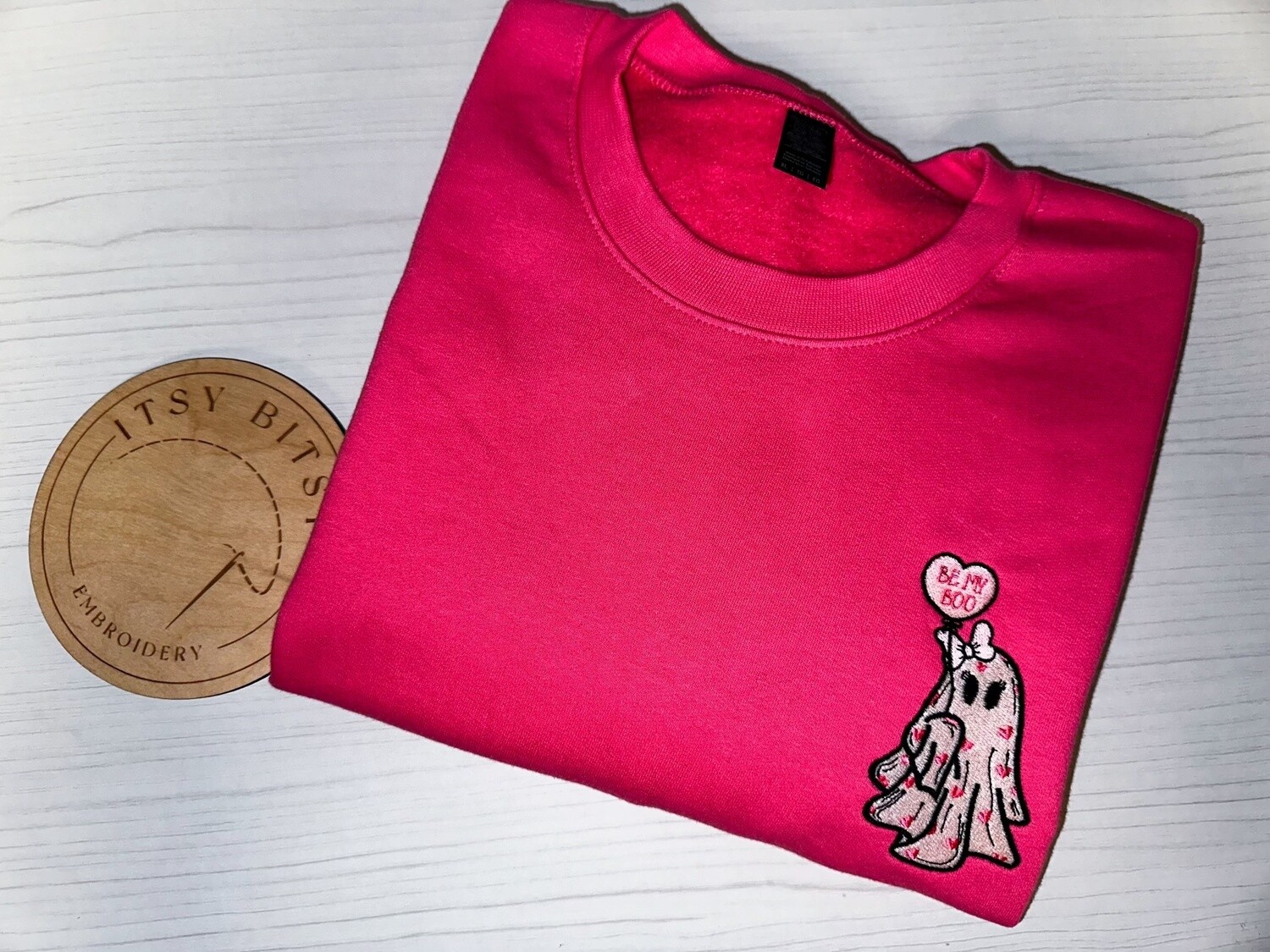 Be My Boo Hot Pink Adult Sweatshirt