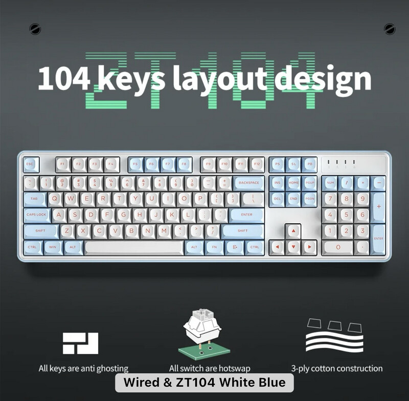 ZT104 (White &amp; Blue)
