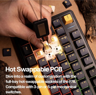 AULA F75 (Black & Dark Blue)