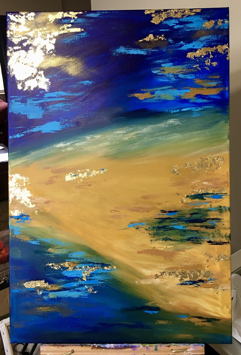 Sandbar with Gold Leaf