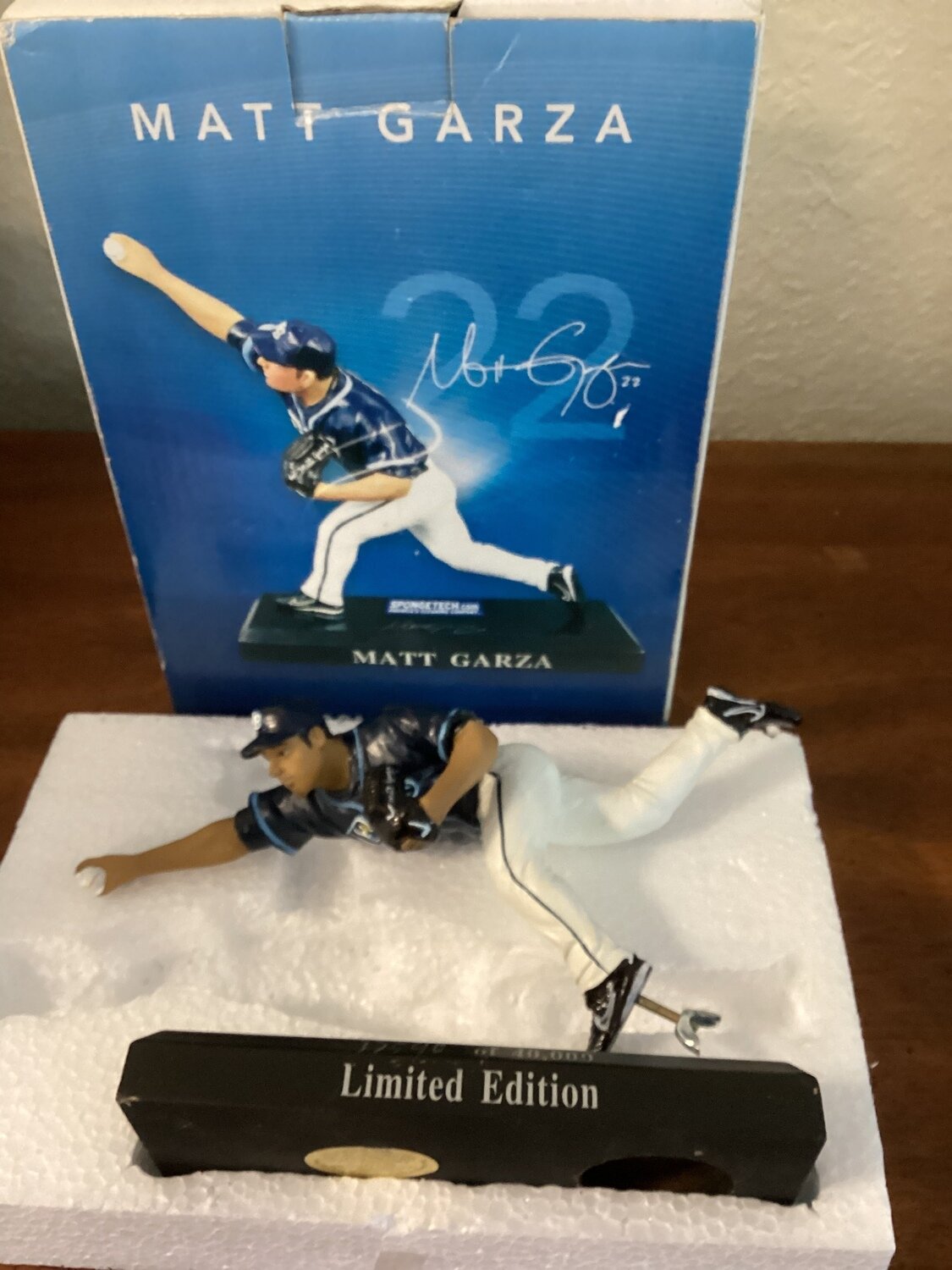 MATT GARZA #22 Tampa Bay Rays Figurine Pitcher Limited Edition Collectible New