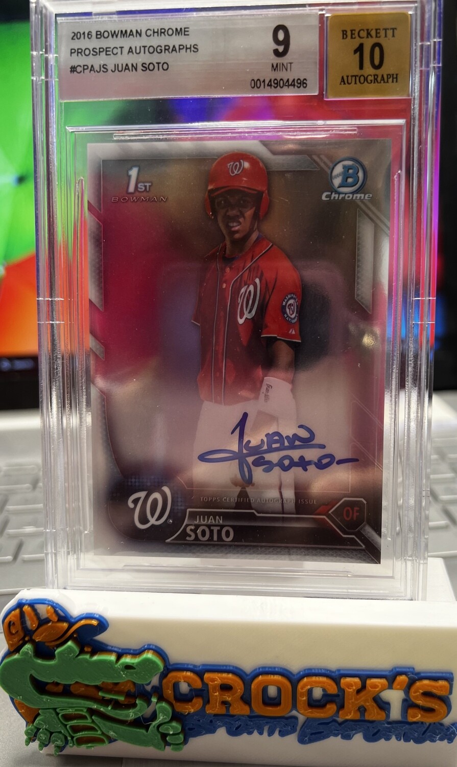 2016 Bowman Chrome Prospect Autographs JUAN SOTO #CPAJS Beckett 10 Mint