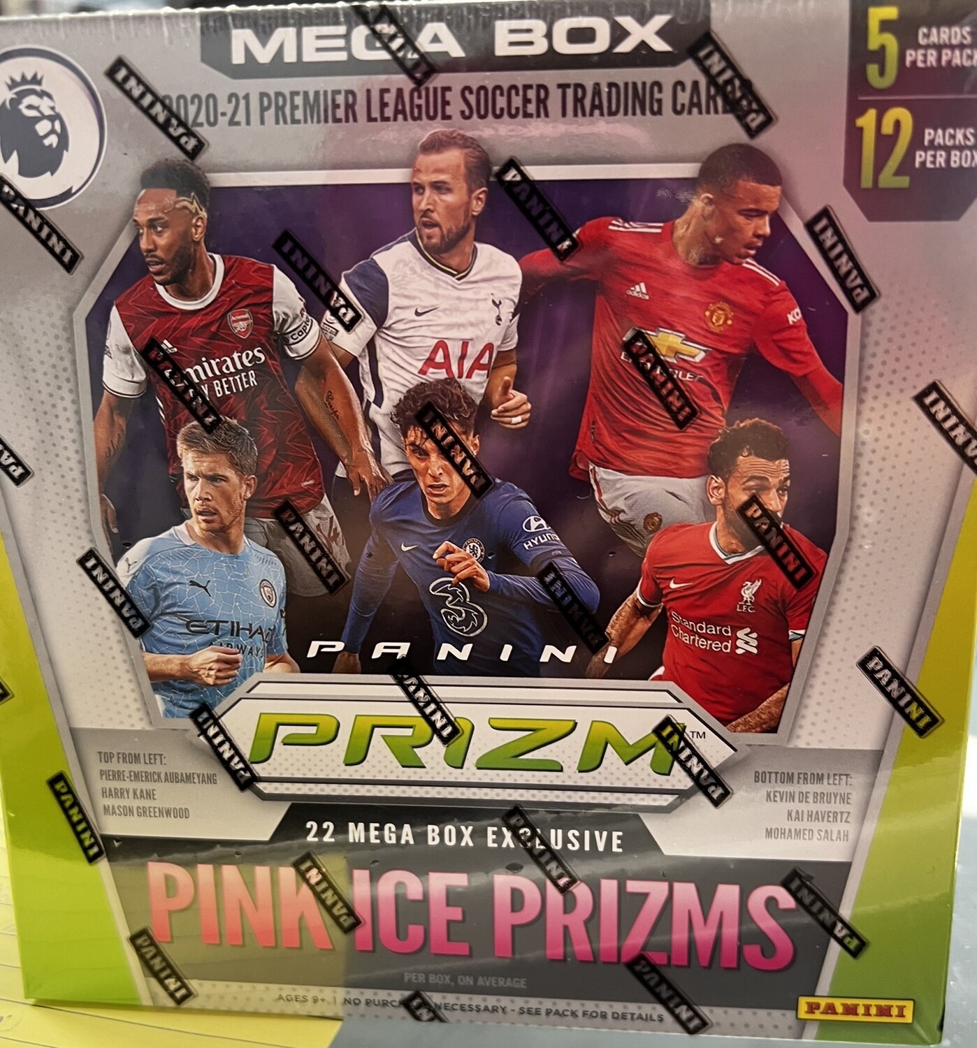 2020-21 Premier League SOCCER Factory Sealed MEGA Box Pink Ice Prizms