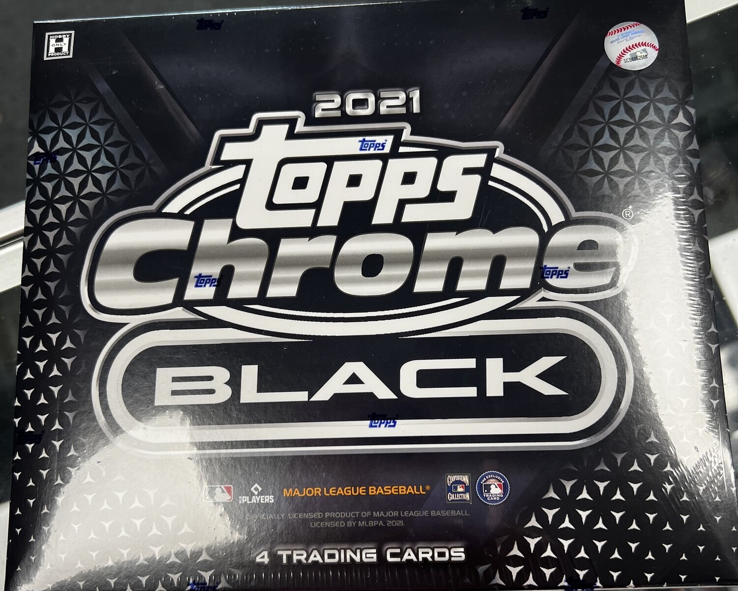 2021 Topps Chrome Black BASEBALL Factory Sealed Hobby Box