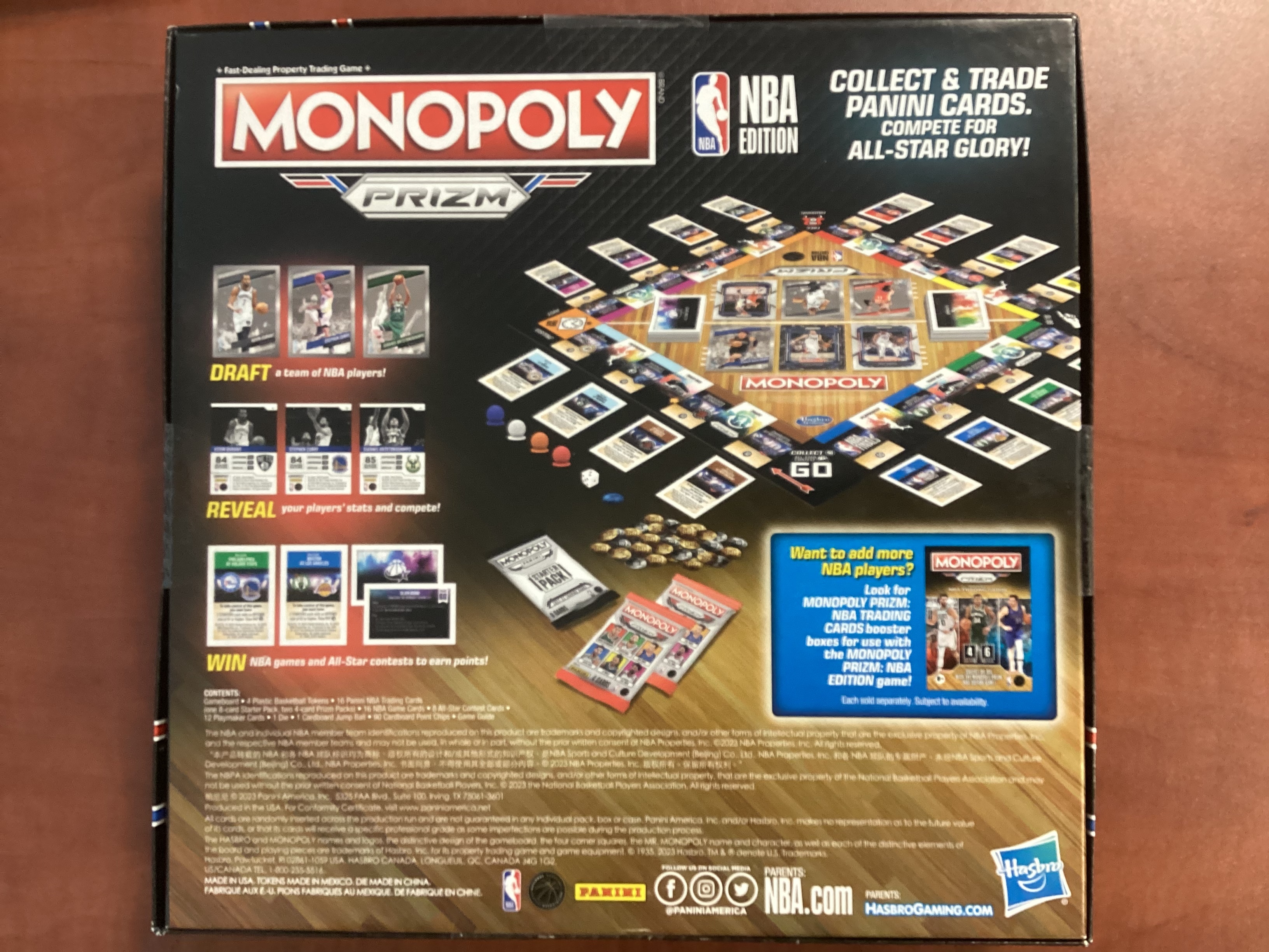 Monopoly Prizm NBA Edition Game