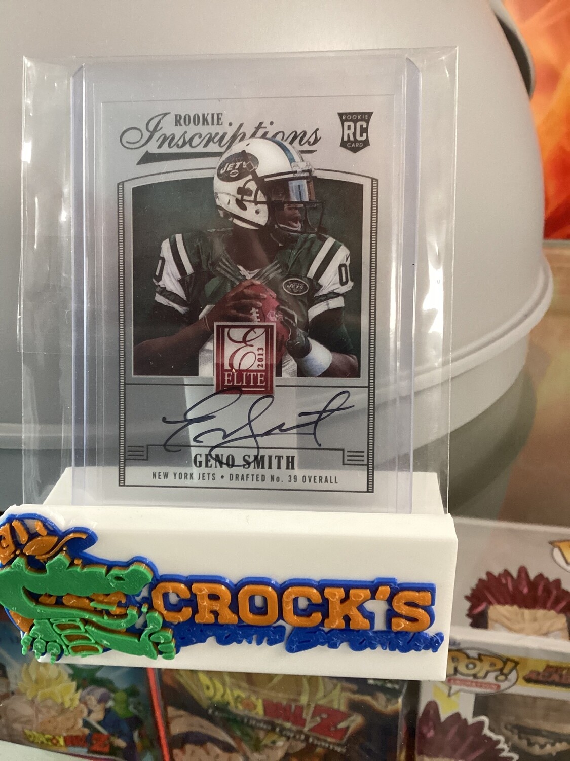 2013 GENO SMITH Panini Elite Rookie Inscriptions Acetate Black Auto RC