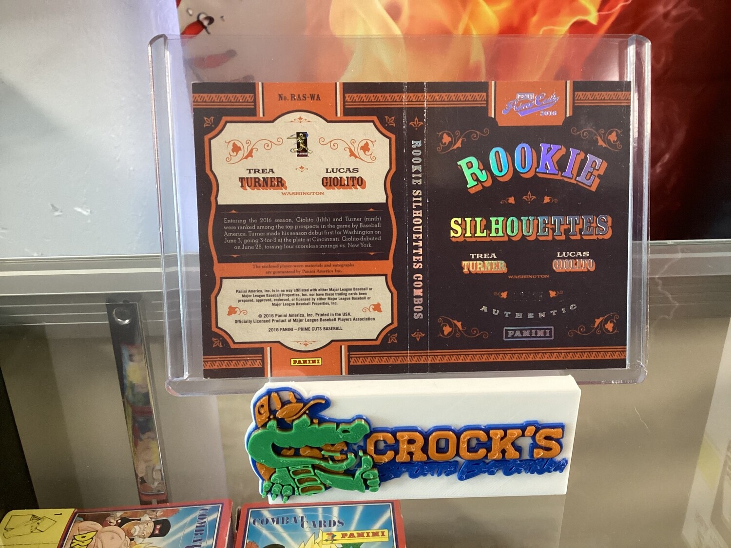 2016 Prime Cuts TREA TURNER LUCAS GIOLITO RC Silhouettes Patch Auto #12/25