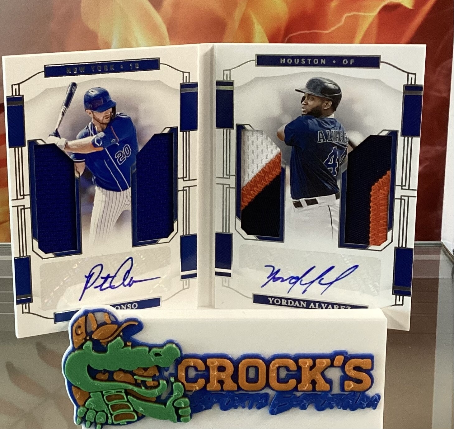 2020 Panini National Treasures PETE ALONSO YORDAN ALVAREZ /25 Dual Auto Booklet