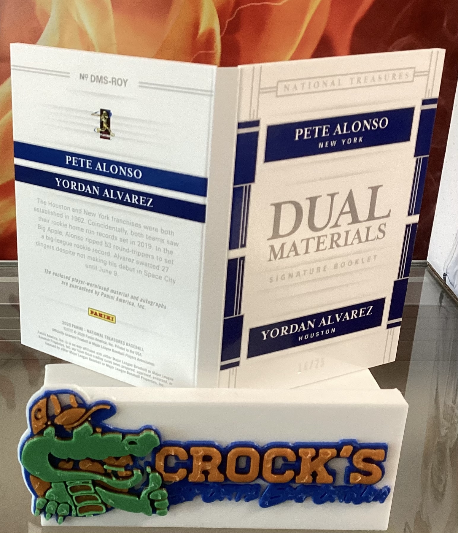 2020 Panini National Treasures PETE ALONSO YORDAN ALVAREZ /25 Dual Auto Booklet
