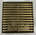 Brushed Brass Grill Floor Waste Shower Grate Drain (80mm outlet)