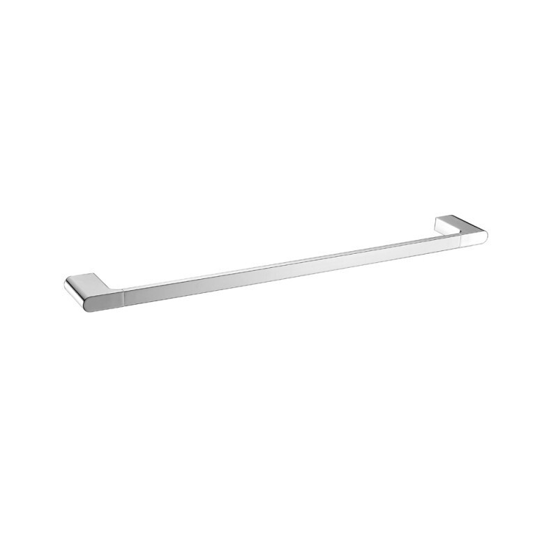 AU Single Towel Rail, Colour: Chrome, Size: 600