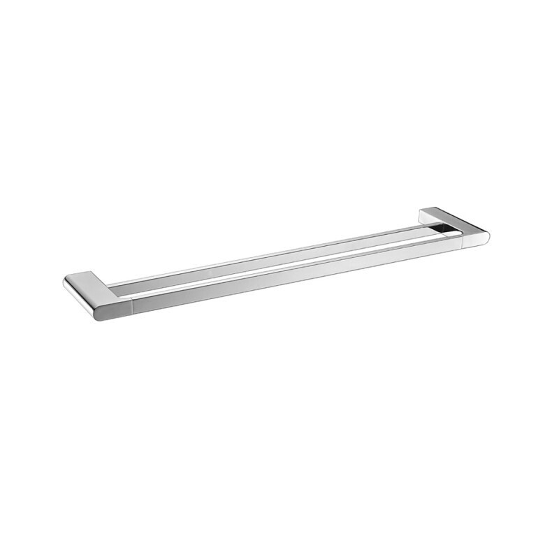 AU Double Towel Rail, Colour: Chrome, Size: 600