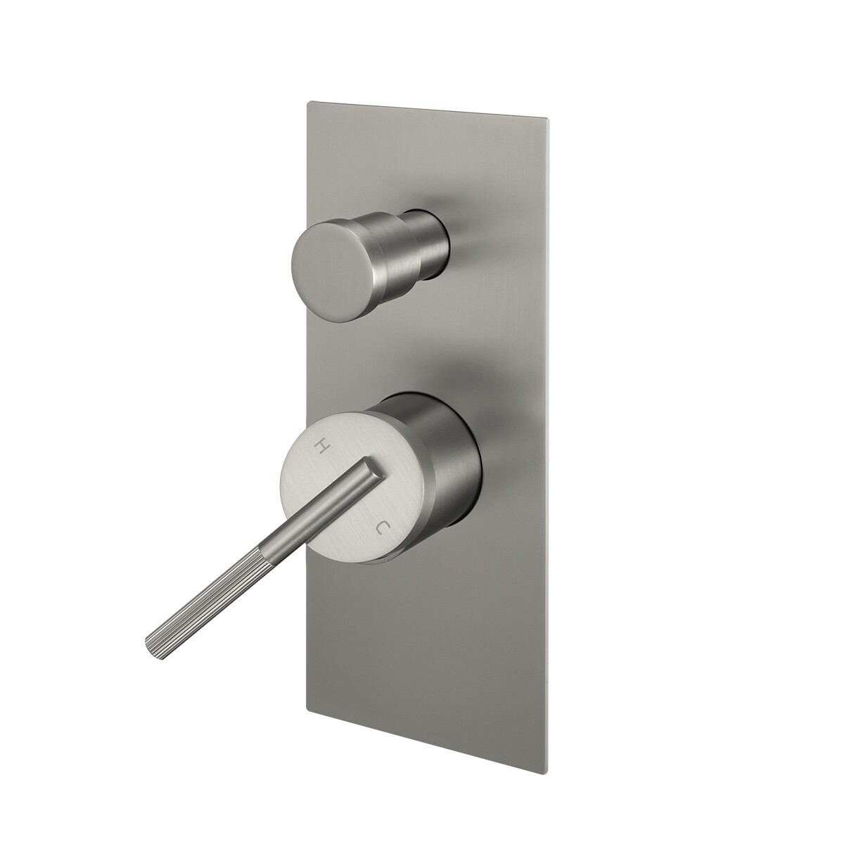CADDENCE Series Wall Mixer with Diverter, Colour: Brushed Nickel