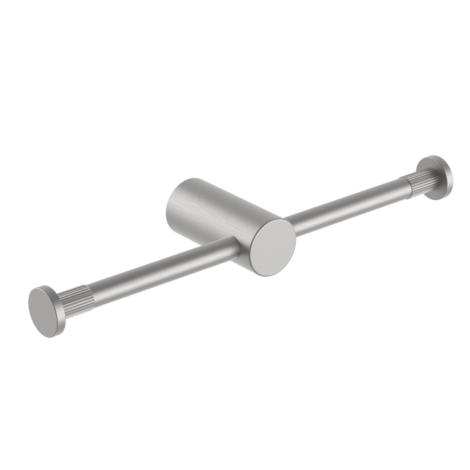 CADDENCE Series Double Toilet Paper Holder, Colour: Brushed Nickel