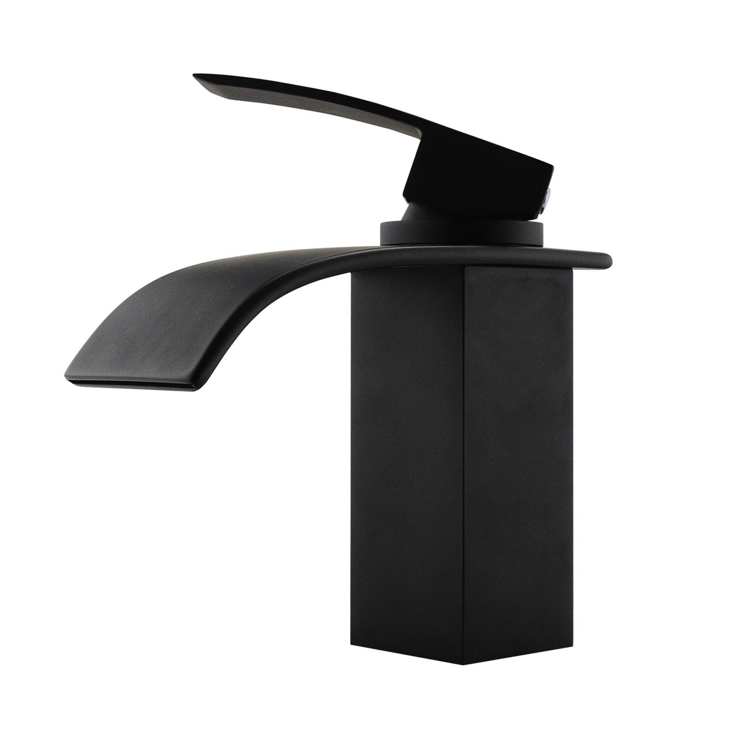 CASCADE Series Waterfall Basin Mixer, Colour: Black, Size: Regular