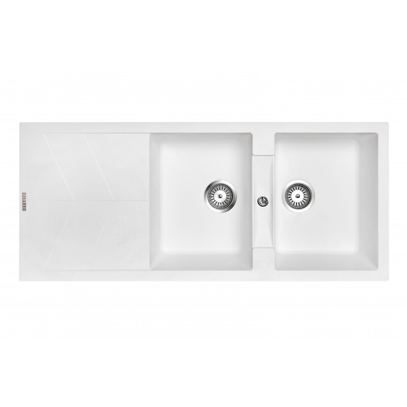 Double Bowl with Drainer Granite Kitchen Sink