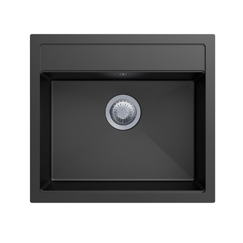 Carysil Waltz Single Bowl Granite Kitchen Sink 560*510mm, Colour: Black