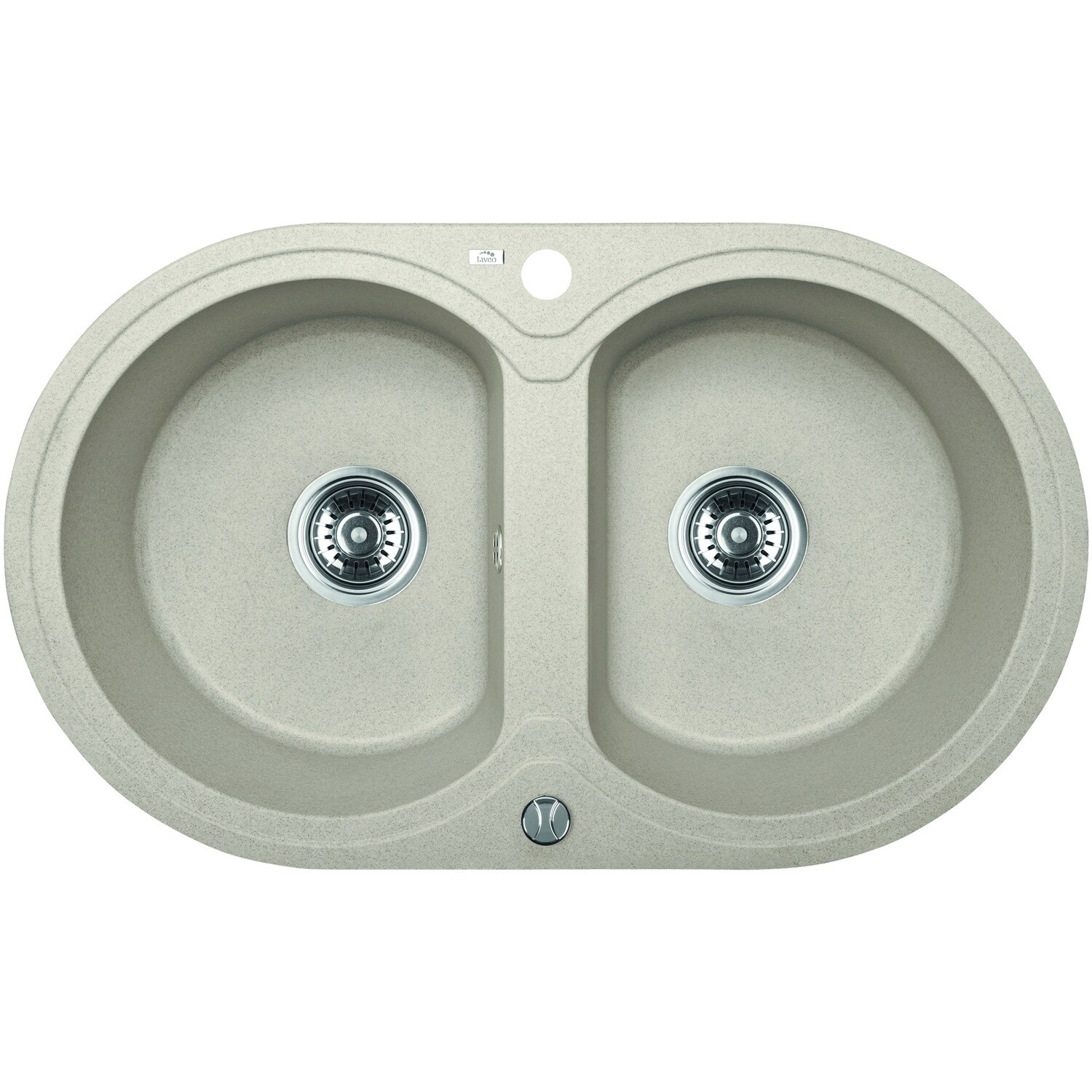 Laveo 470*780*204mm Granite Stone Sink Double Bowls, Colour: Beige