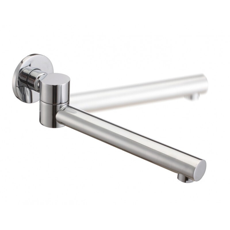 LUCID PIN Series Round Bathtub/Basin Swivel Wall Spout, Colour: Chrome