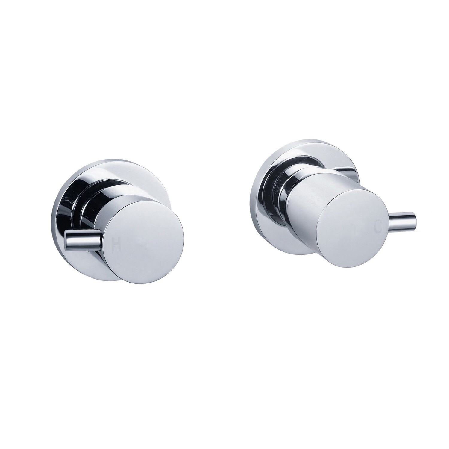 LUCID PIN Series Round Shower Wall Taps, Colour: Chrome