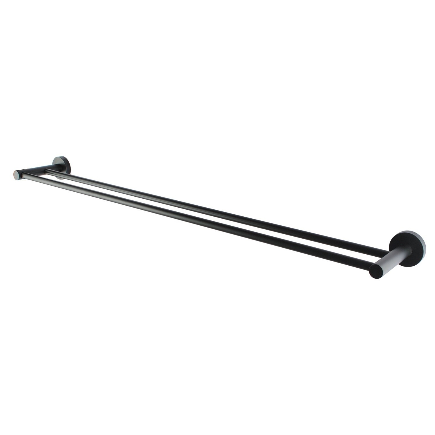 LUCID PIN Series Round Double Towel Rack Rail 790mm, Colour: Black, Size: 750