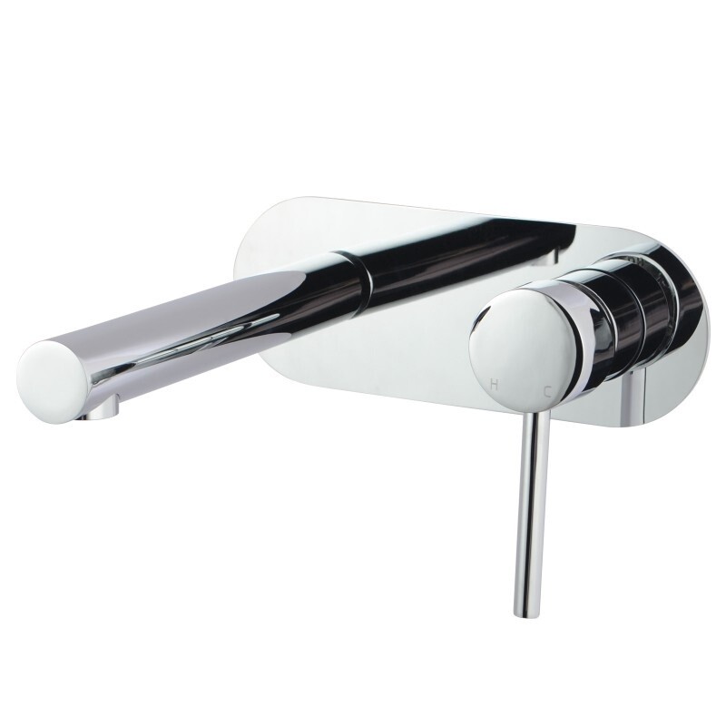LUCID PIN Series Round Bathtub/Basin Wall Mixer With Spout, Colour: Chrome, Material: Colour Up
