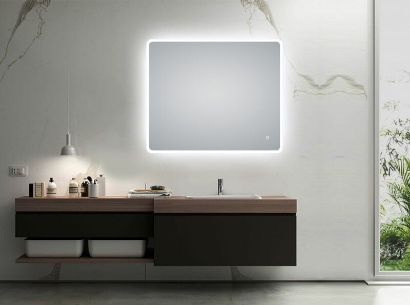 Frosted Edge 3 Color Lighting Backlit Acrylic LED Mirror