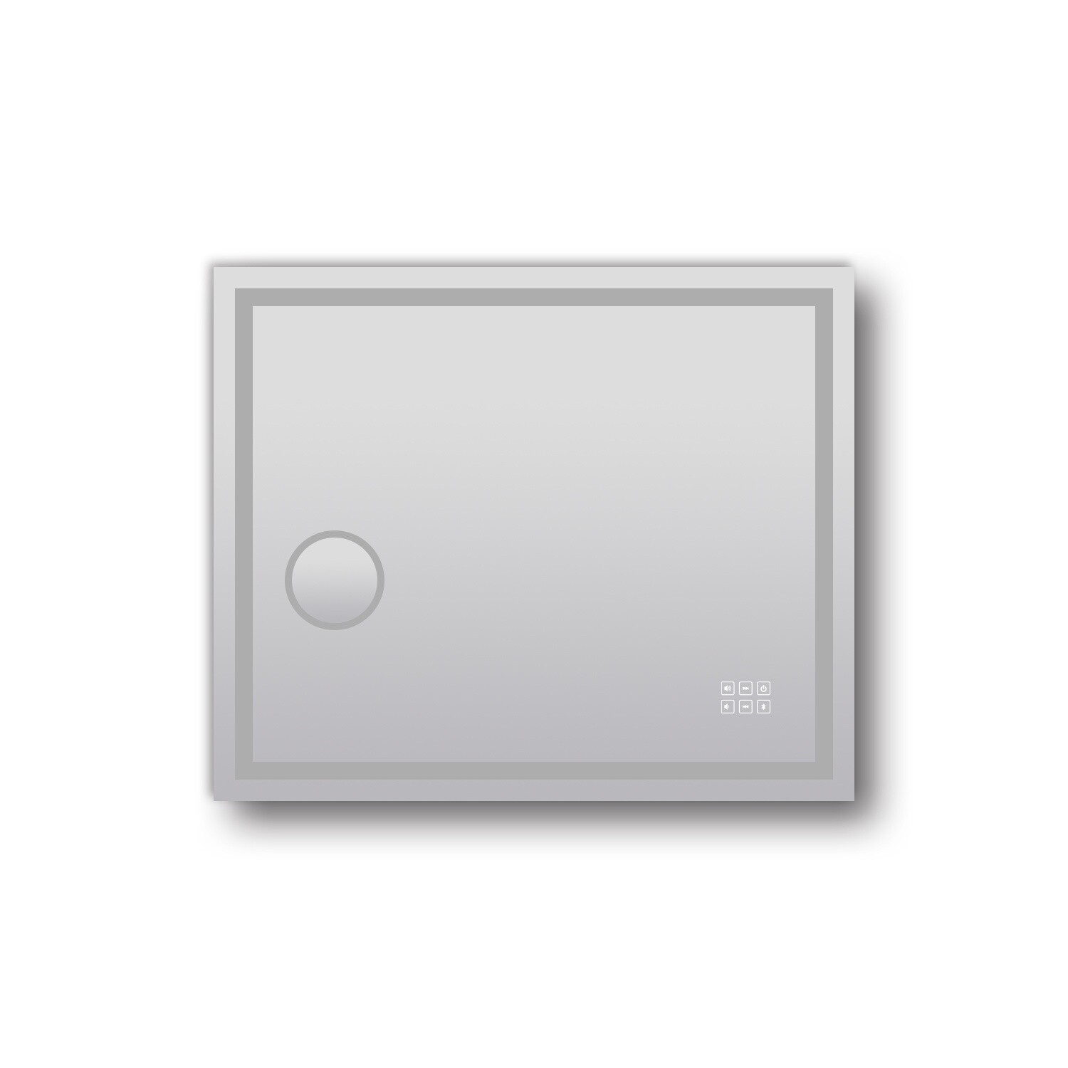 Rectangle 3 Color Lighting Bluetooth LED Mirror, Size: 900*750*5mm