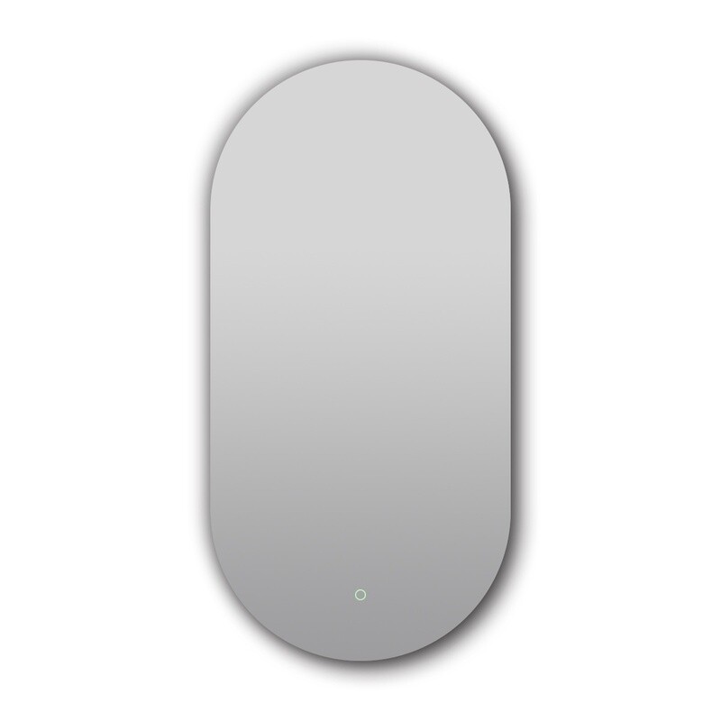 Oval Sharp-Edged 3 Color Lighting Backlit LED Mirror