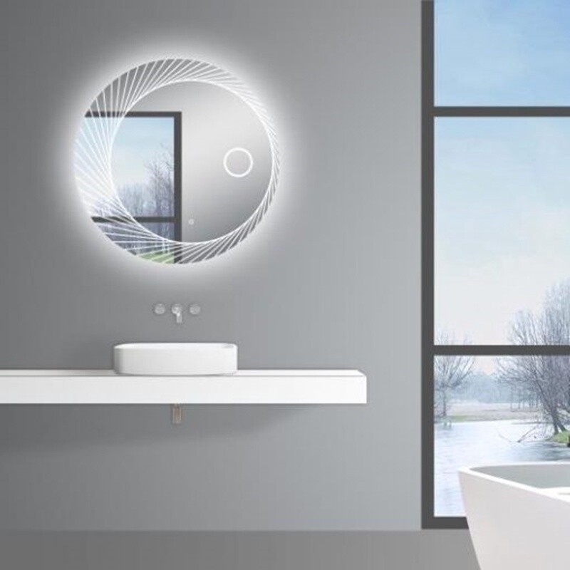 Round Backlit Acrylic LED Mirror
