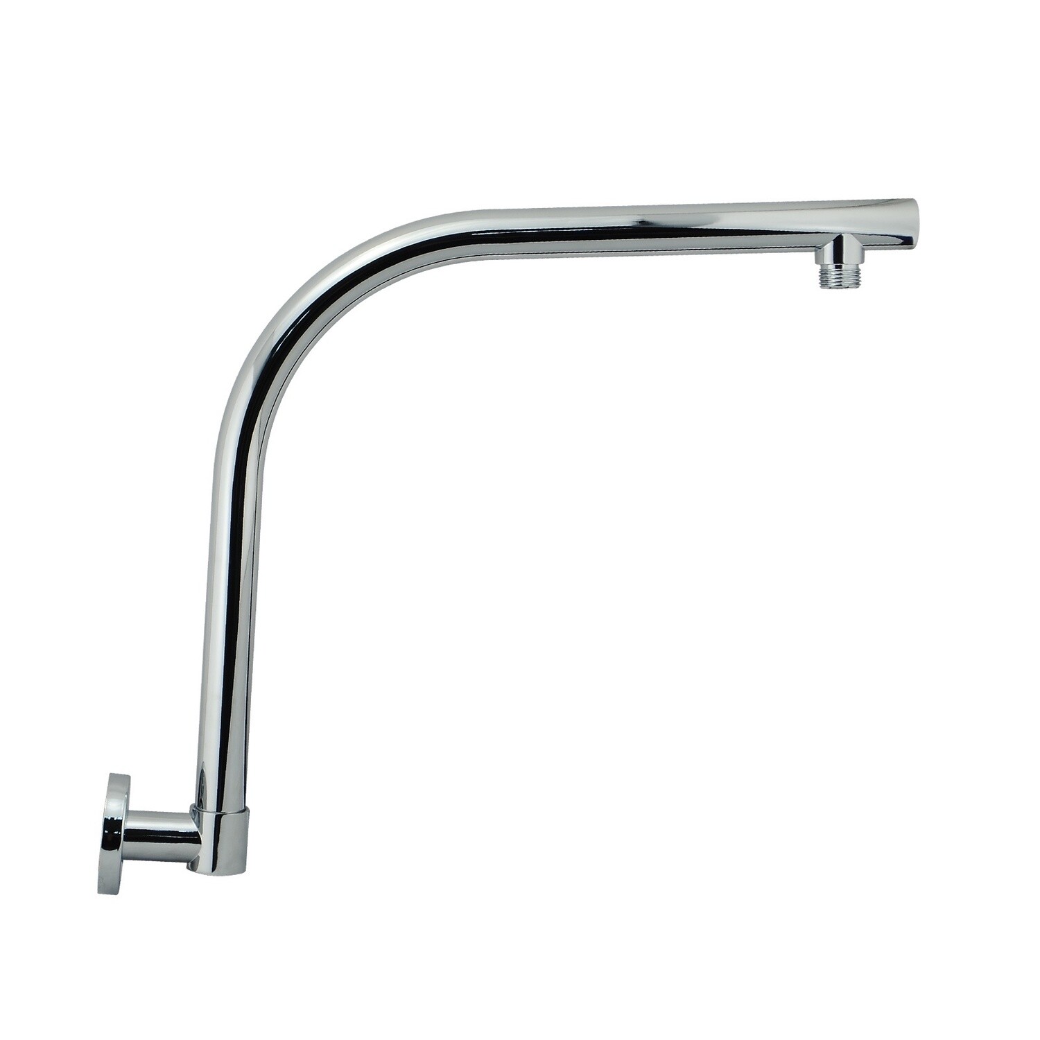 Round Swivel Wall Mounted Shower Arm, Colour: Chrome