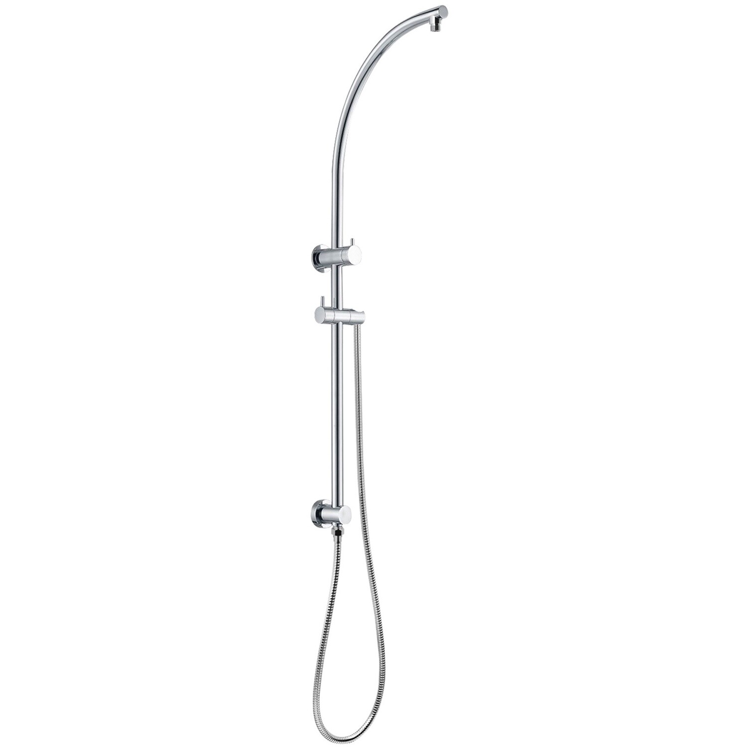 Shower Station w/o Shower Head &amp; Handheld Shower(Stainless Steel Hose), Colour: Chrome