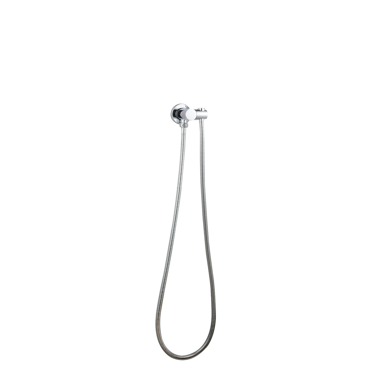 Handheld Shower Set without Handheld Shower(Stainless Steel Hose), Colour: Chrome
