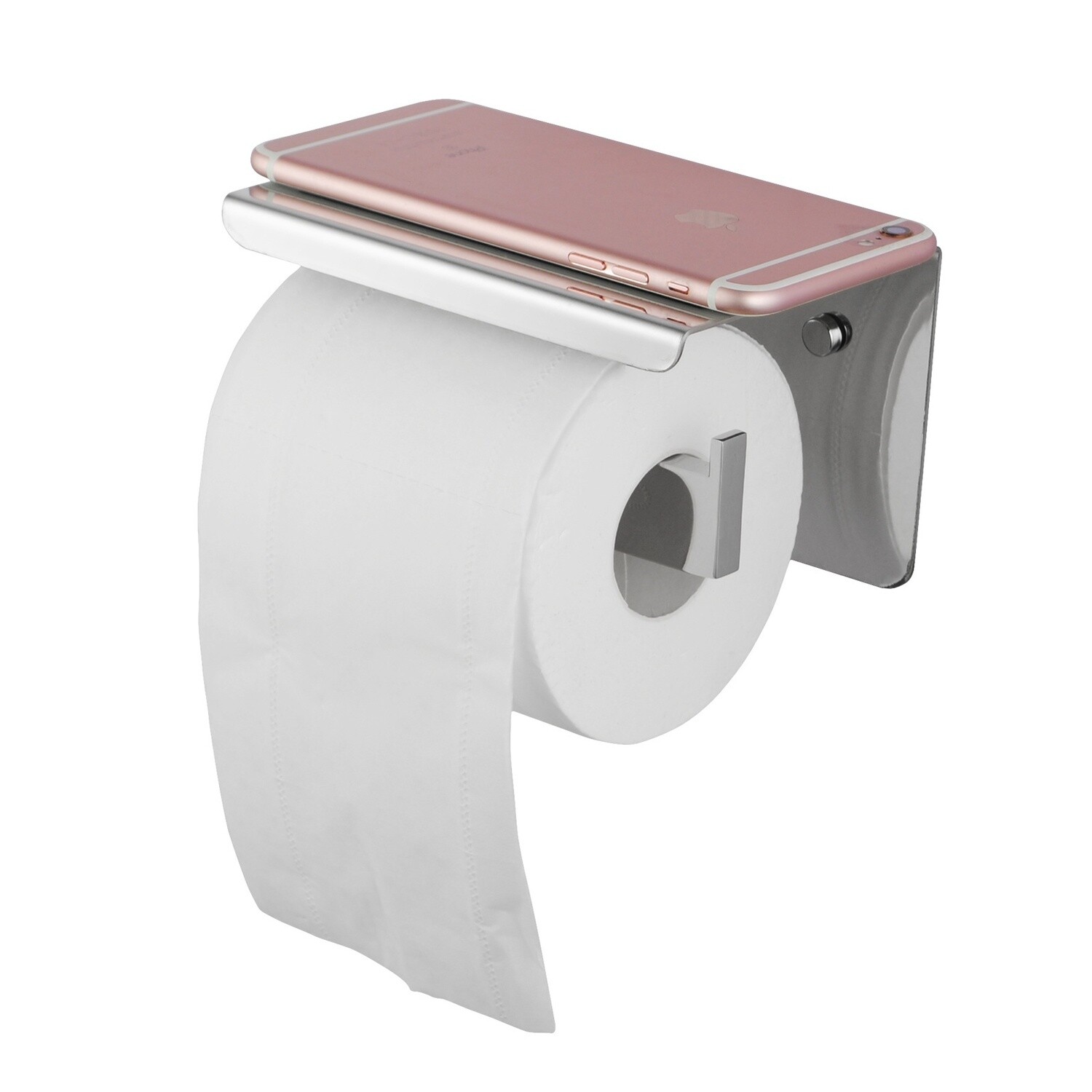 IVANO Series Toilet Paper Holder with Cover, Colour: Chrome, Size: Single