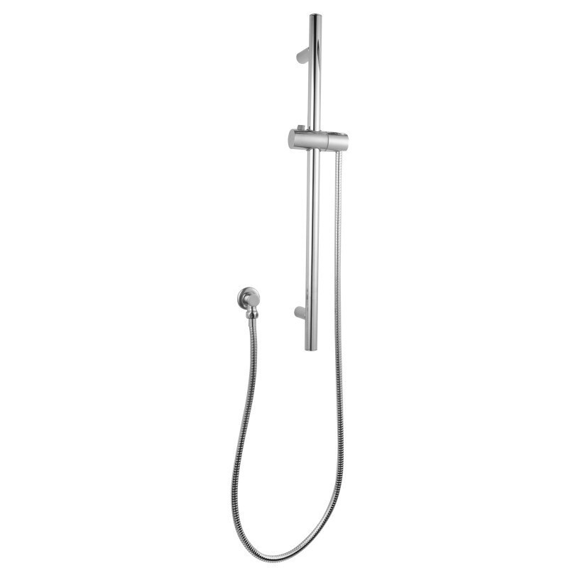 Stainless Steel Rail w/o Handheld Shower,Fixed Wall Connector Set(Stainless Steel Hose)