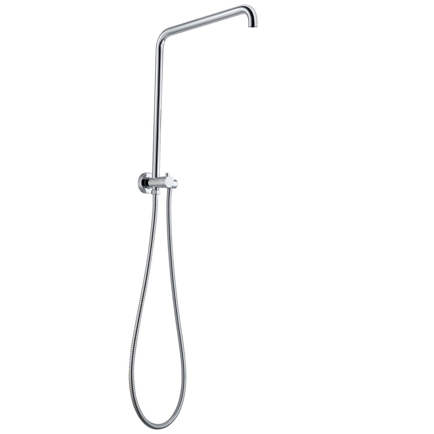 Shower Station w/o Shower Head &amp; Handheld Shower, Colour: Chrome, Material: Stainless Steel Hose