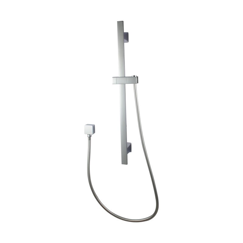 Square Wall Mounted Sliding Rail, Colour: Chrome
