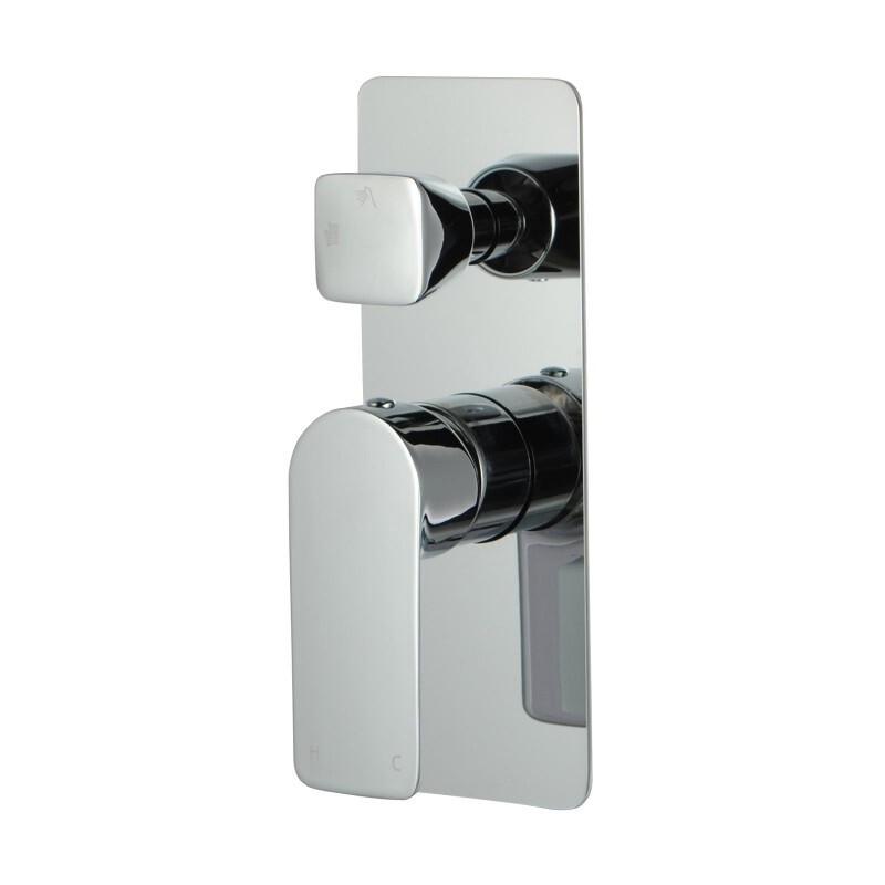 VOG Series Solid Brass Bath/Shower Wall Mixer, Colour: Chome, Material: Colour Up