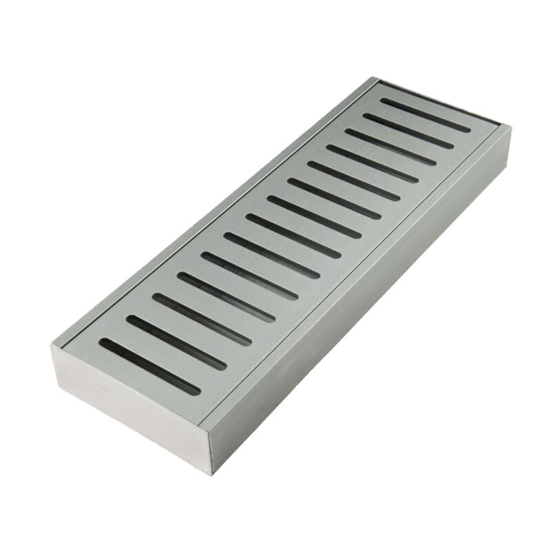 Lauxes &#39;Celleni&#39; Aluminium Floor Grate, Colour: Chrome, Size: 40mm