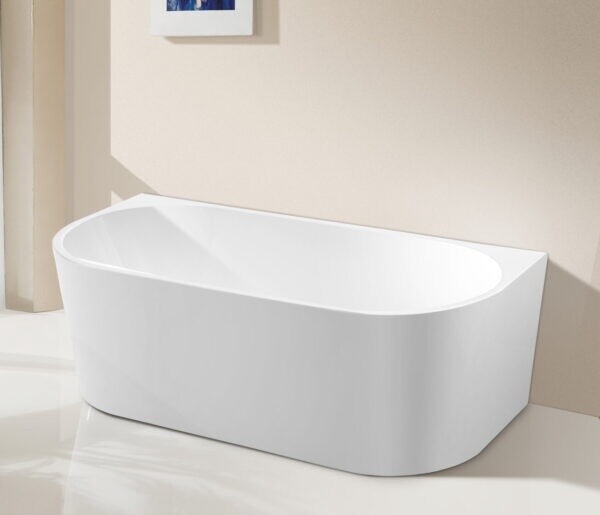 Dana Back to wall round bathtub, Size: 1500